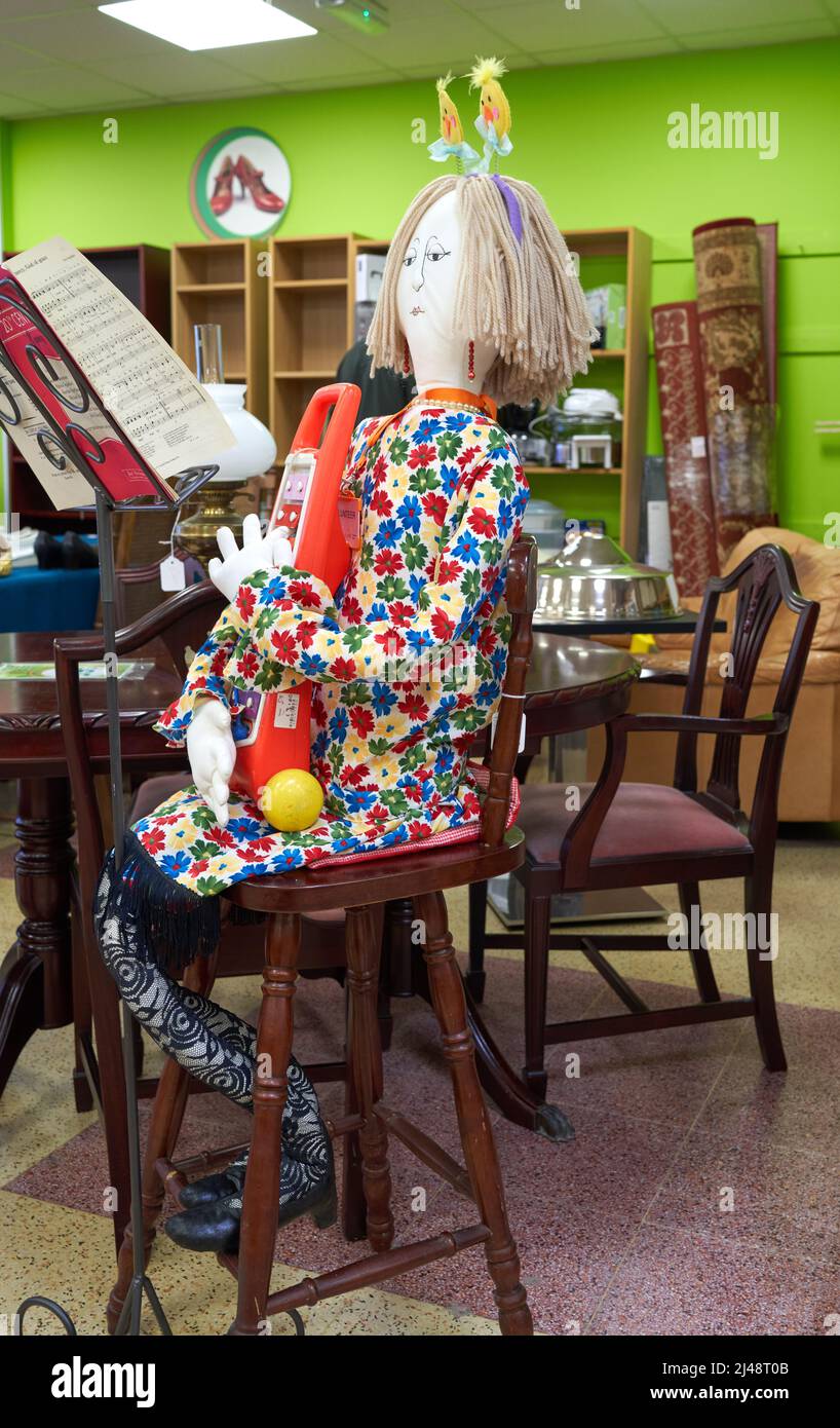 Inside a second hand furniture shop hires stock photography and images