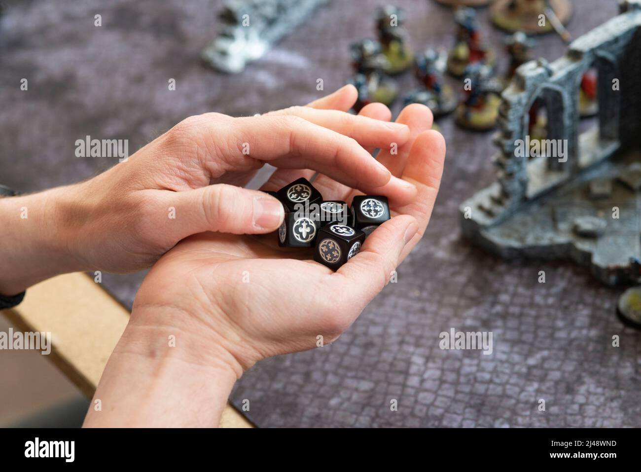 Set of Playing Action Figures, Game Warhammer 40,000, Game War Dice