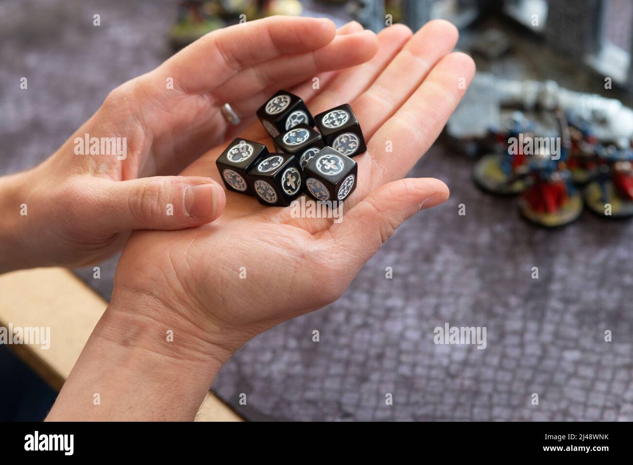 Set of Playing Action Figures, Game Warhammer 40,000, Game War Dice