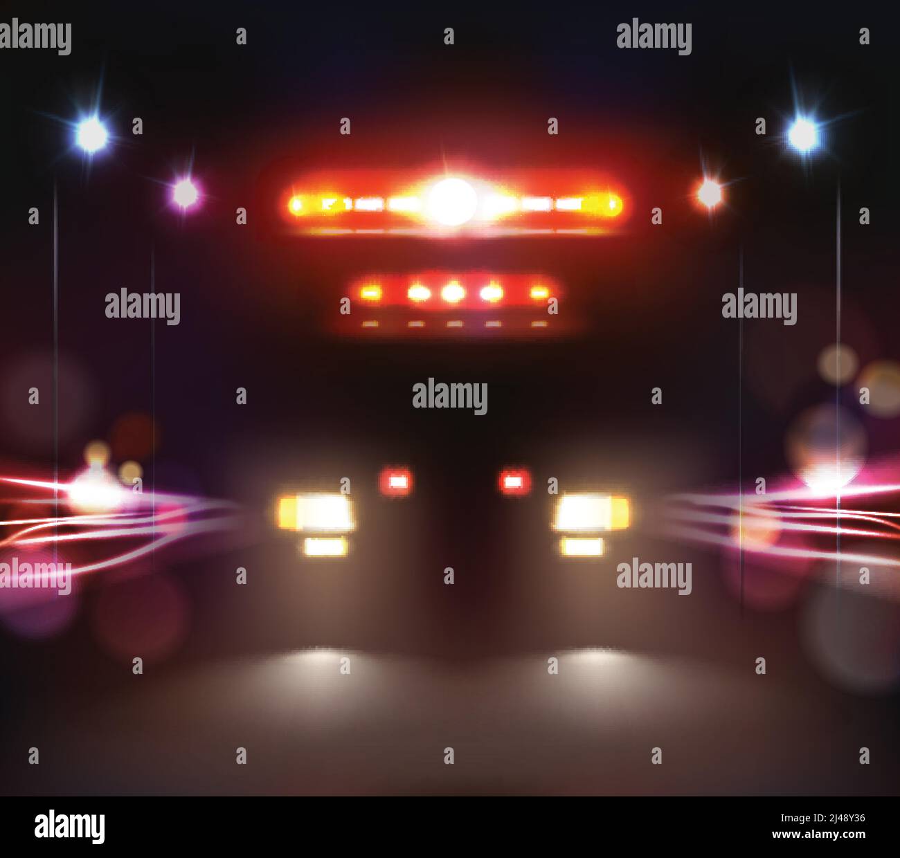 Ambulance Lights Flashing No Siren