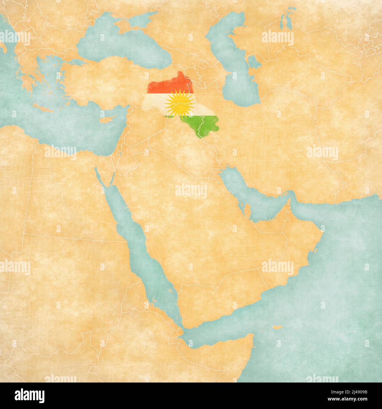 Kurdistan map hires stock photography and images Alamy