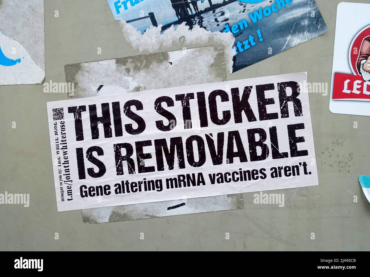 Mrna Sticker Stickering campaign hi-res stock photography and images - Alamy