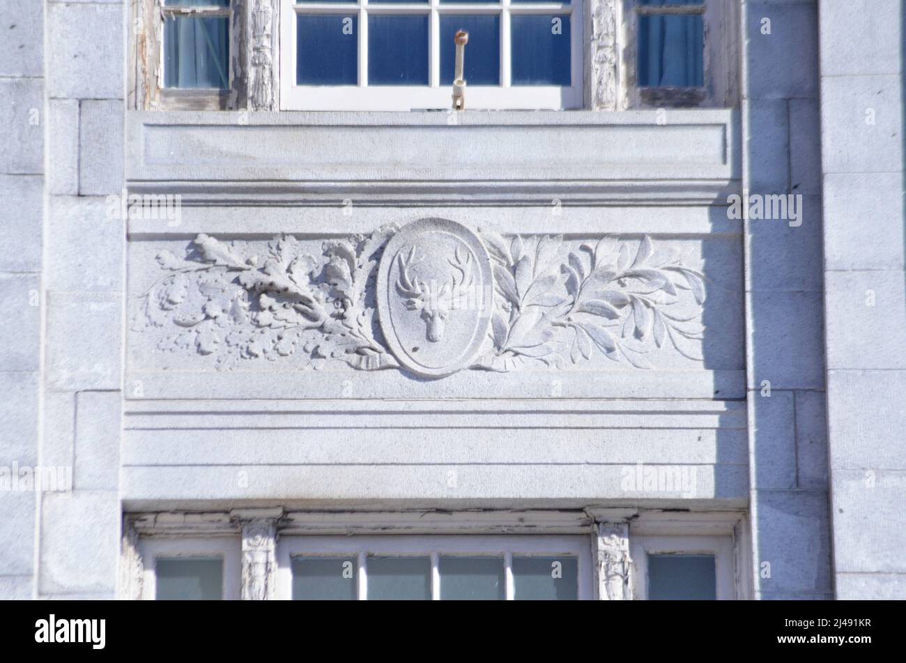 View of Historic building in Hartford, Connecticut with ornate details and ...