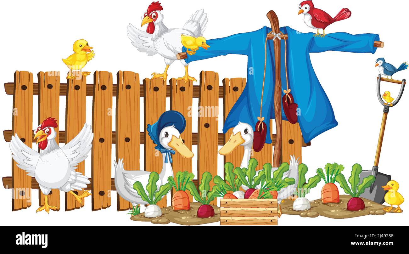 Many animals in the farm illustration Stock Vector Image & Art - Alamy
