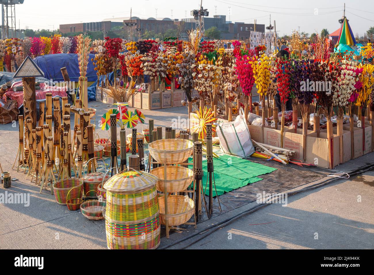 Beautiful handicrafts and home decorative items on display for sale at