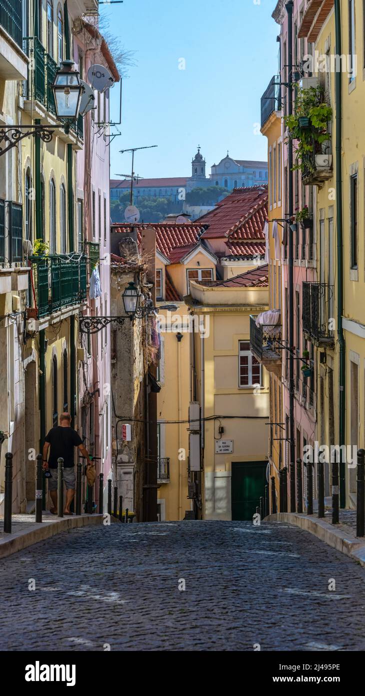 Streets of Bairro Alto, Lisbon, Portugal Stock Photo - Alamy