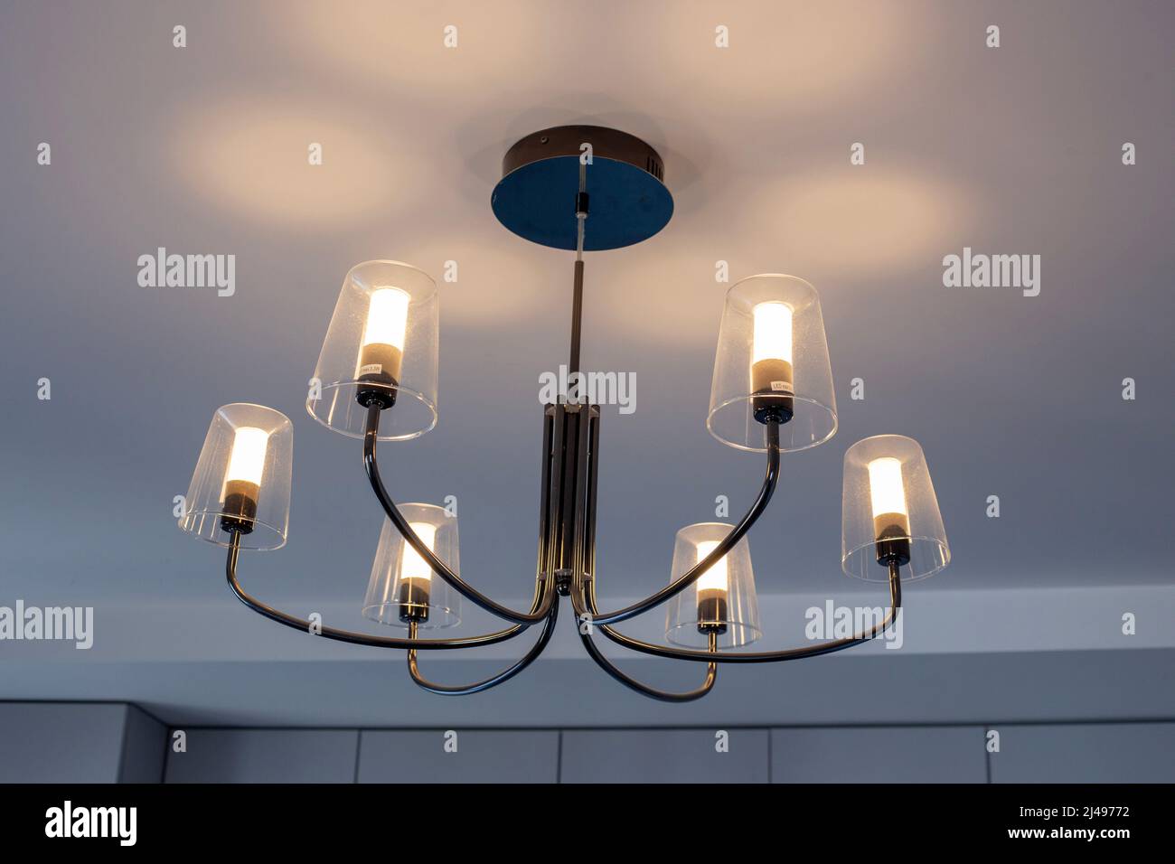 Modern metal chandelier hires stock photography and images Alamy