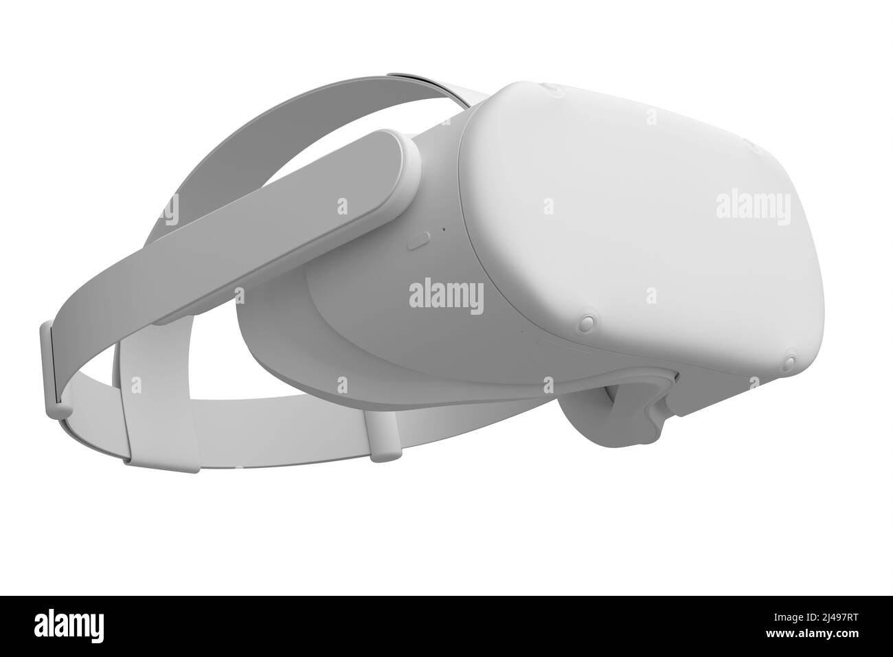 Virtual reality glasses isolated on white monochrome background. 3d