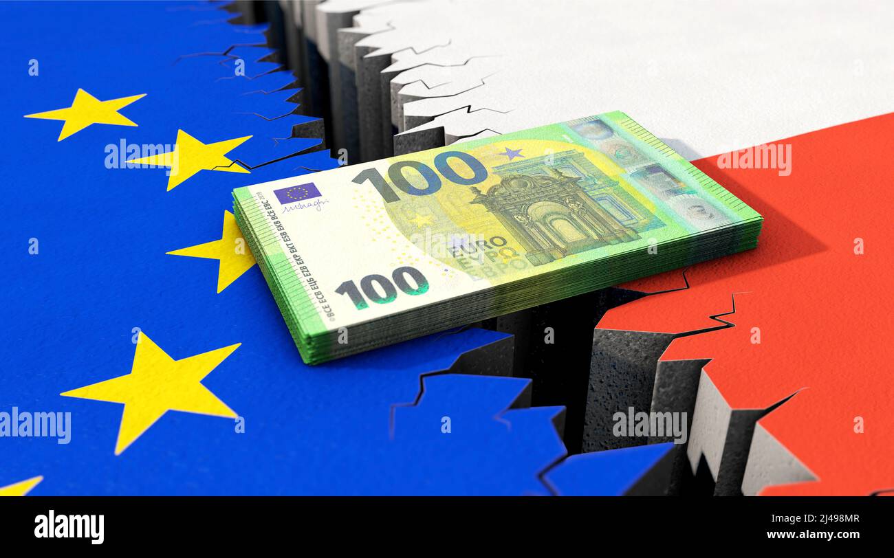 EU, Poland and money Stock Photo