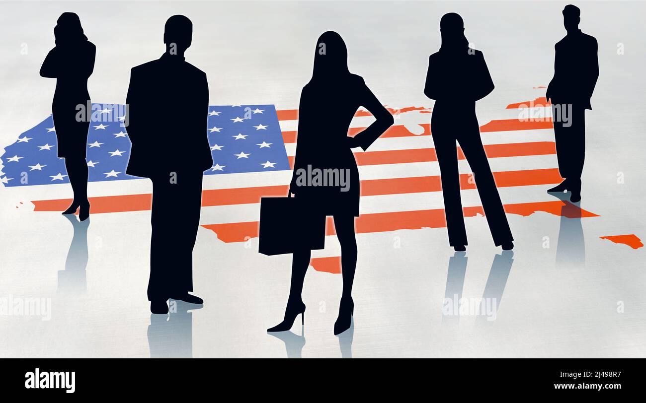 Symbolbild zum Thema Arbeitsmarkt in der USA. Stock Photo