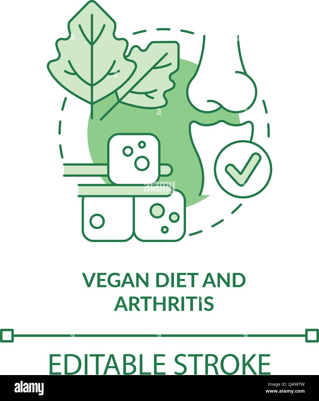 Vegan diet and arthritis green concept icon Stock Vector Image & Art Alamy