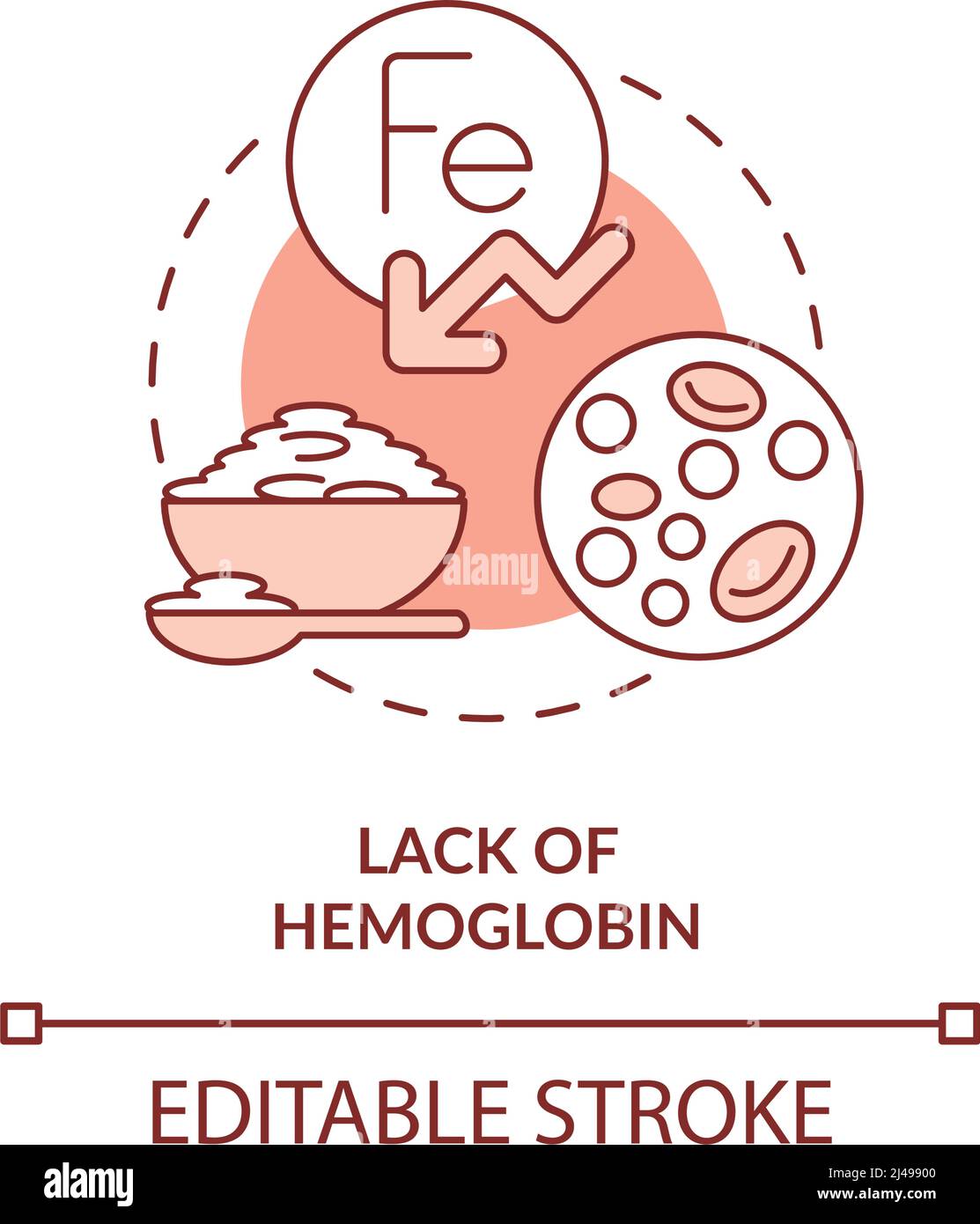Lack of hemoglobin red concept icon Stock Vector Image & Art - Alamy