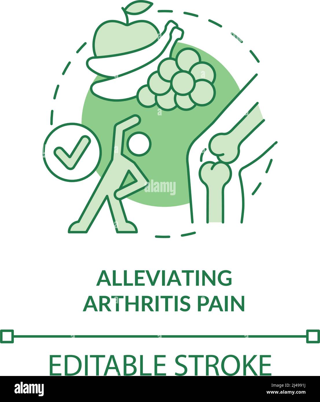 Alleviating arthritis pain green concept icon Stock Vector Image & Art ...