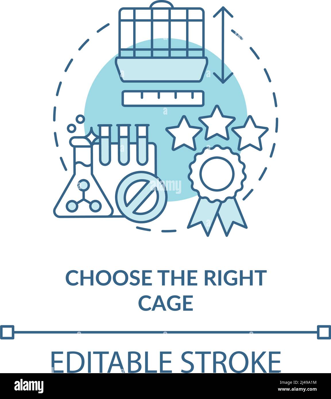 Choose right cage turquoise concept icon Stock Vector Image & Art - Alamy