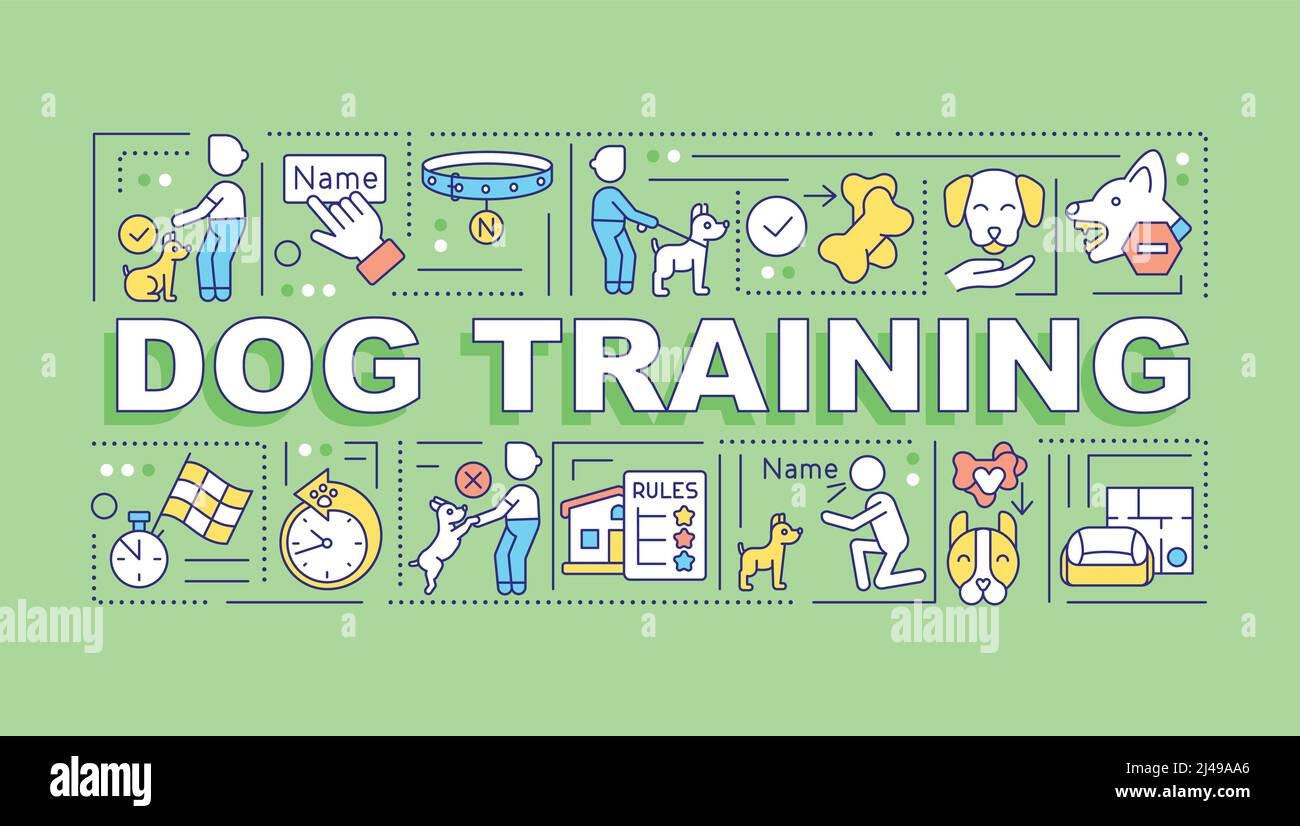 Dog training word concepts green banner Stock Vector Image & Art Alamy