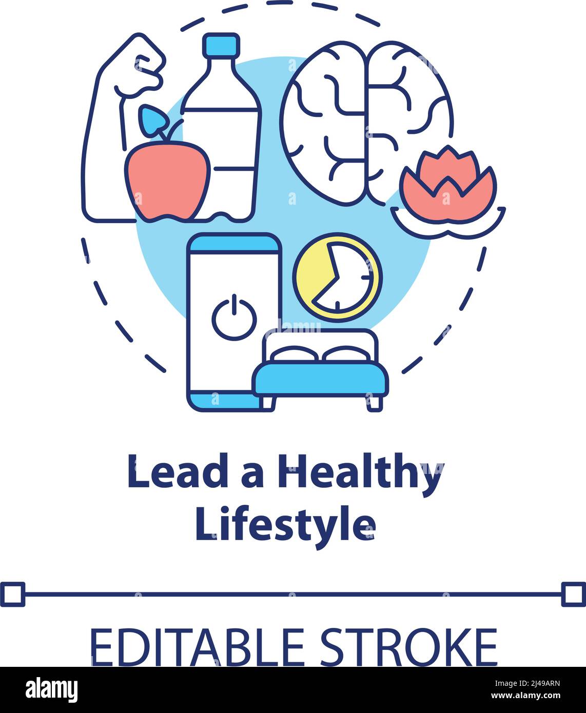 Lead healthy lifestyle concept icon Stock Vector Image & Art Alamy