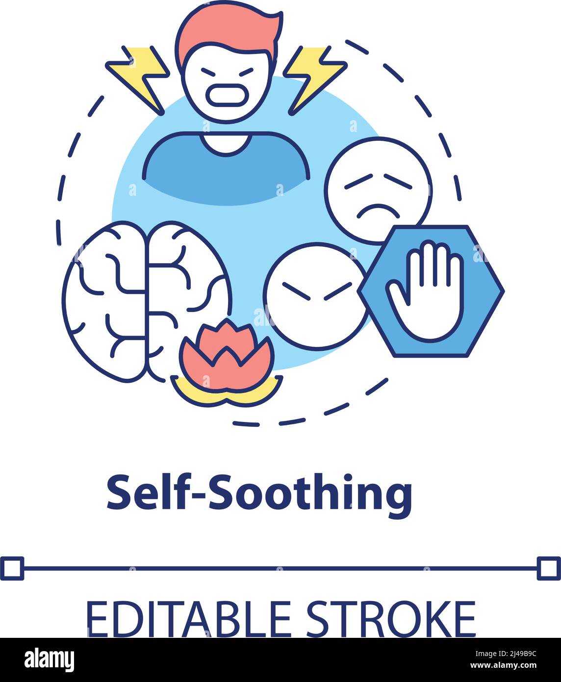 Self soothing concept icon Stock Vector Image & Art - Alamy