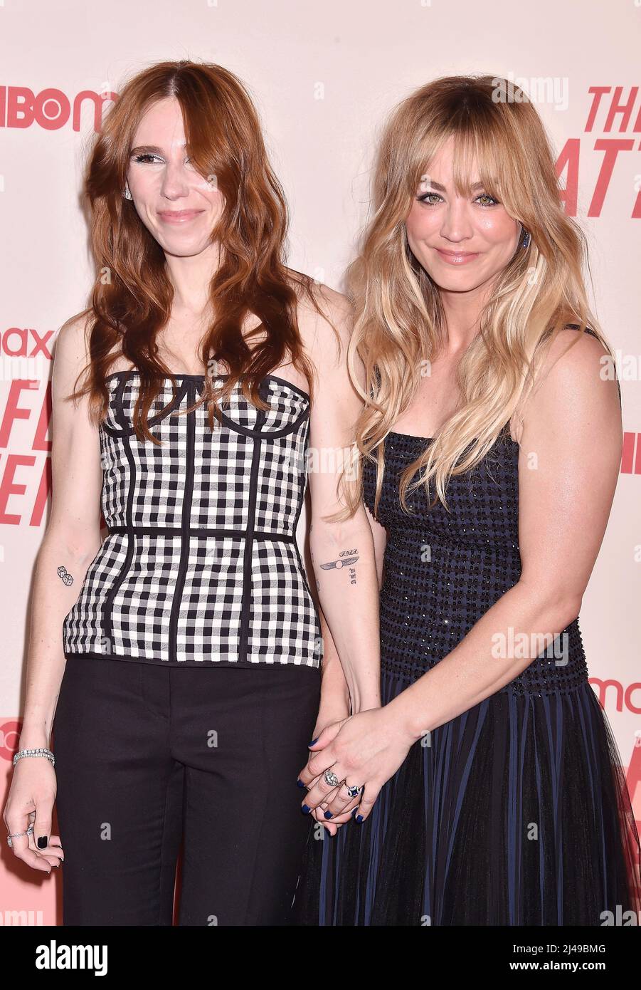 WEST HOLLYWOOD, CA APRIL 12 (LR) Zosia Mamet and Kaley Cuoco attend