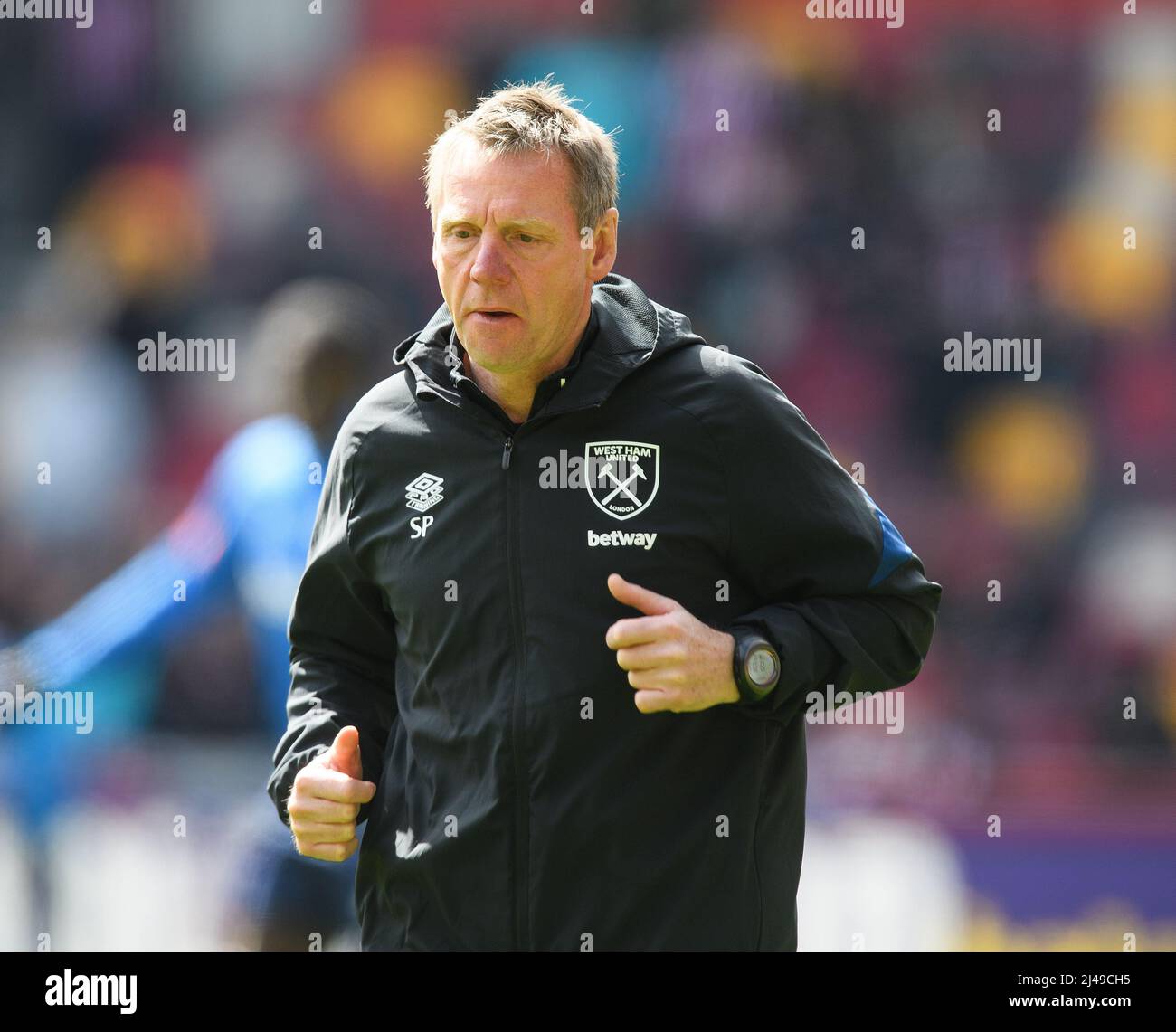 10 April 2022 - Brentford v West Ham United - Premier League - Brentford Community Stadium  West Ham first team Coach Stuart Pearce before the match a Stock Photo