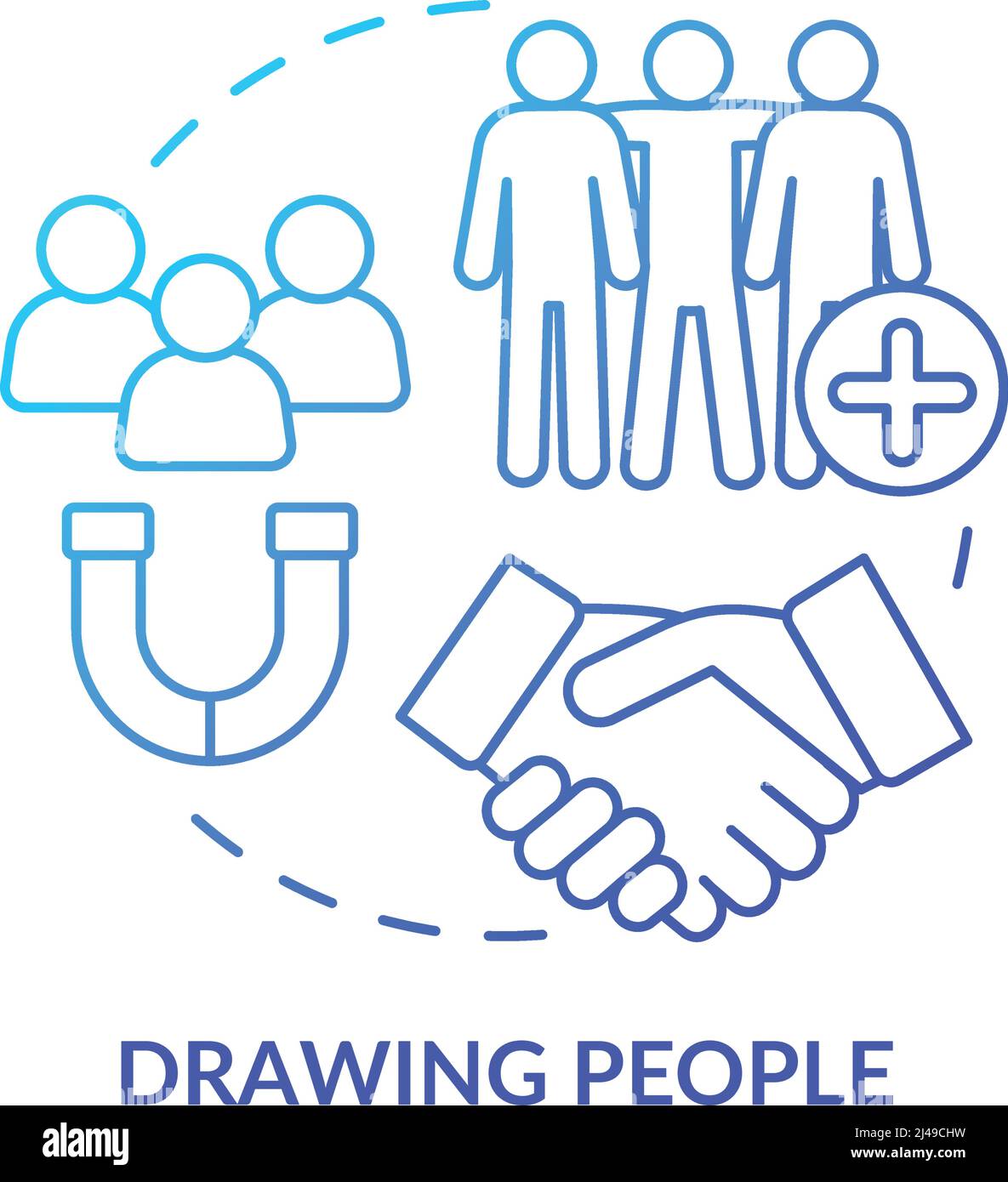 Drawing people blue gradient concept icon Stock Vector Image & Art - Alamy