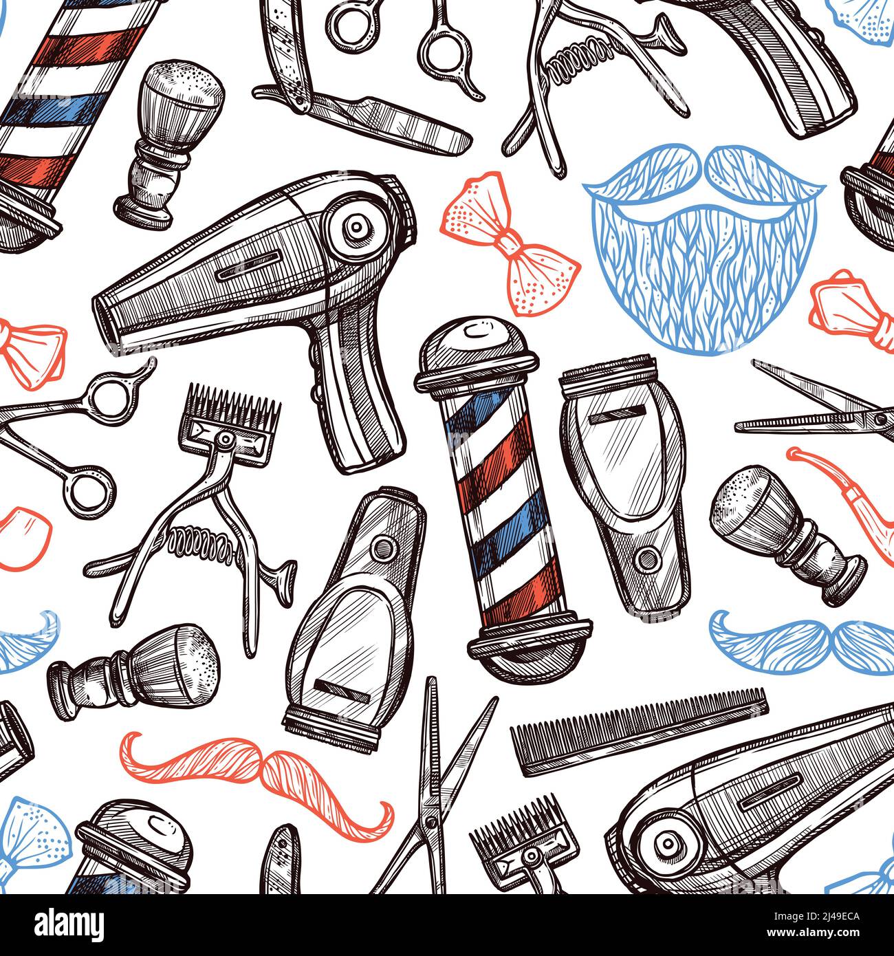 Barber shop wallpaper Cut Out Stock Images & Pictures - Alamy