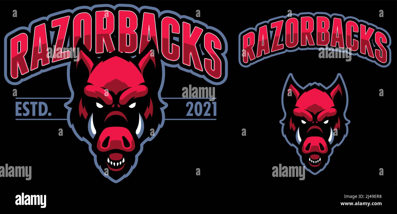 Razorbacks Sports mascot Stock Vector