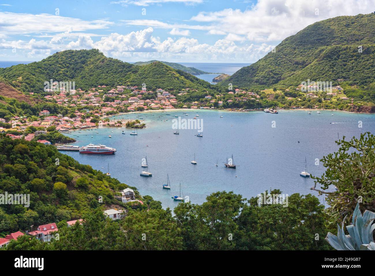 Bay, village and port of SainteMarie, TerredeHaut, Guadeloupe