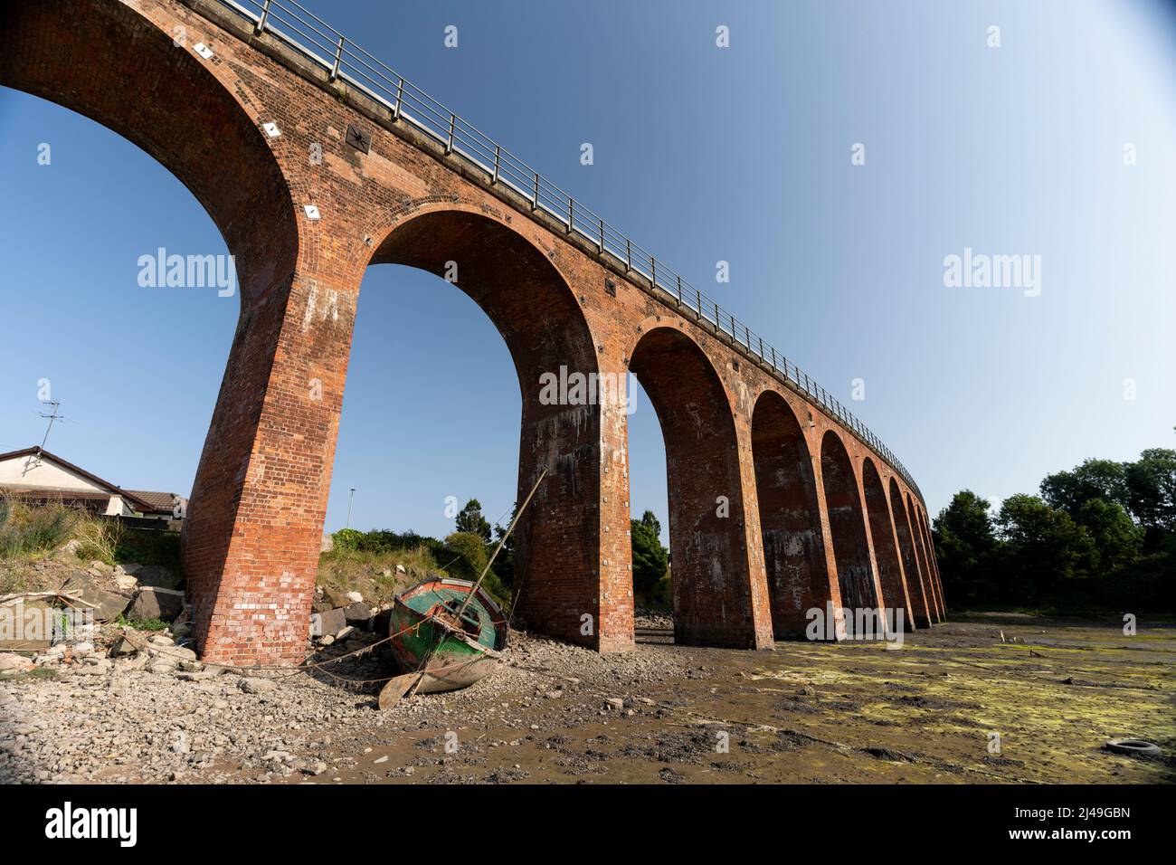 rail viaduct by montrose basin Stock Photo