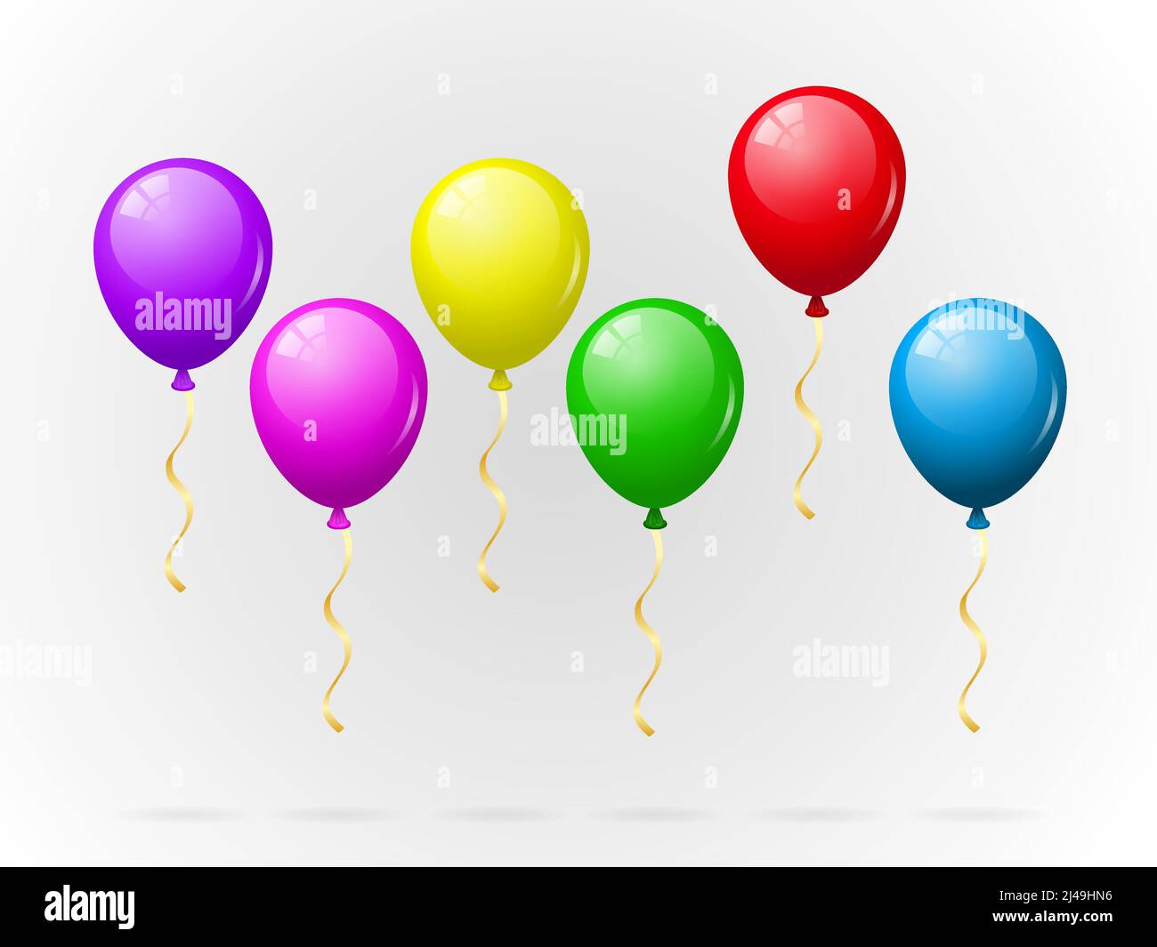 Colorful balloons pack for decoration vector illustration Stock Vector ...