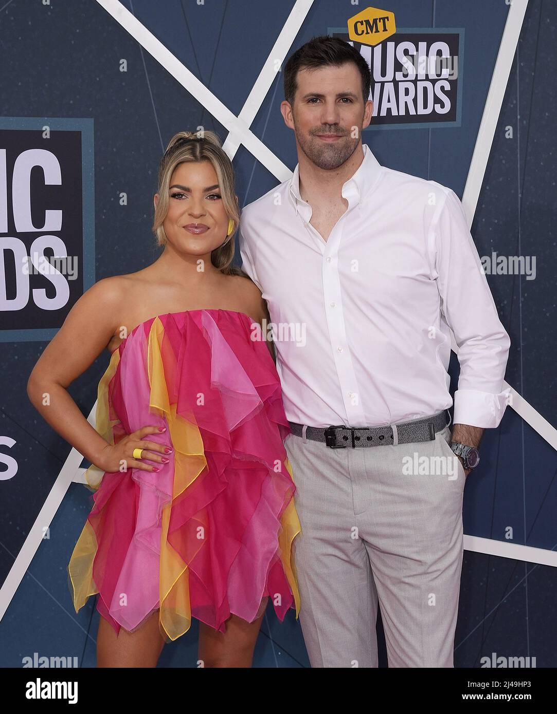 Tenille Arts, Tyler Corrado attend the 2022 CMT Music Awards at ...