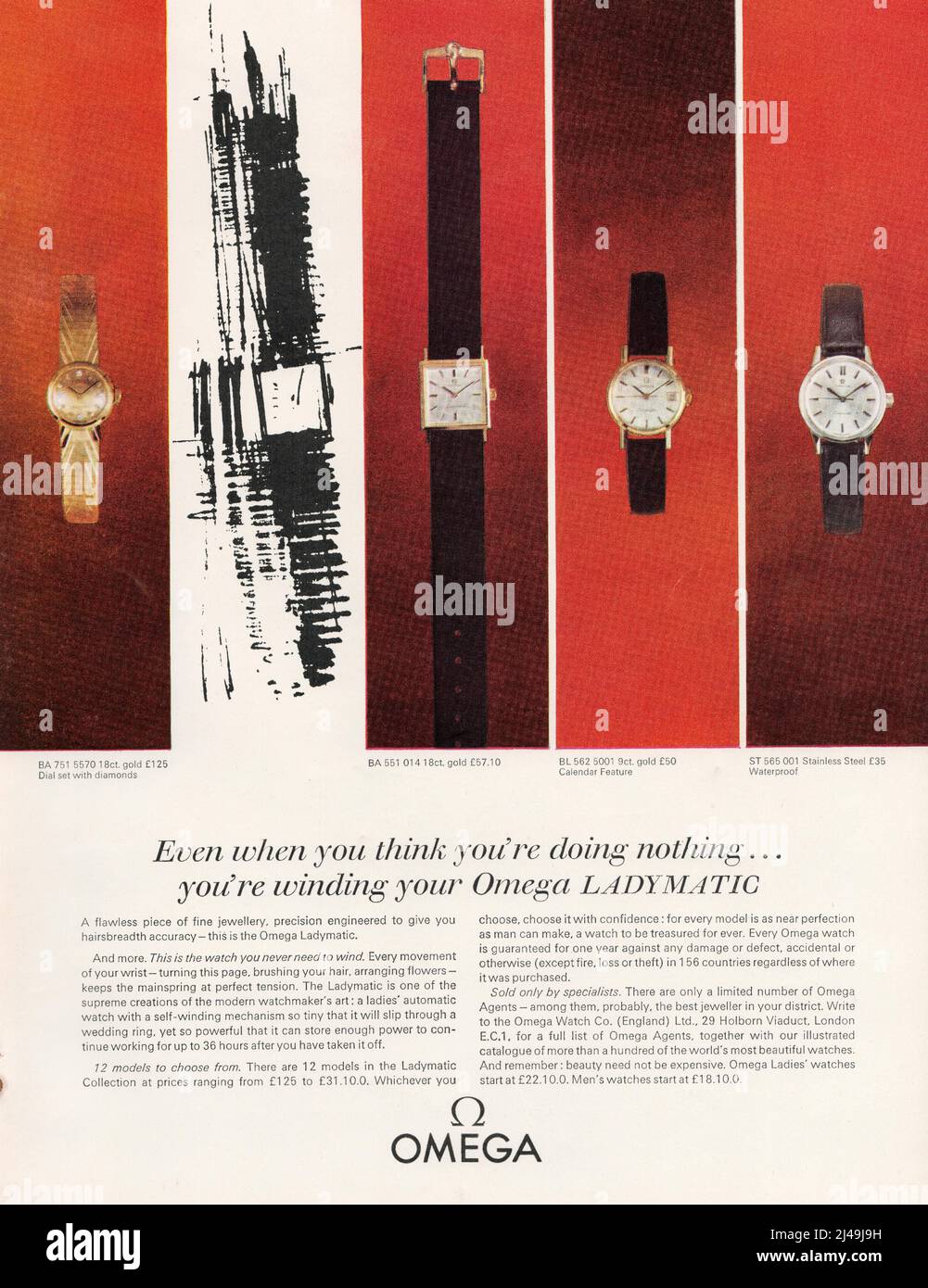 OMEGA watch Swiss made Swiss watch advertisement paper advert day date