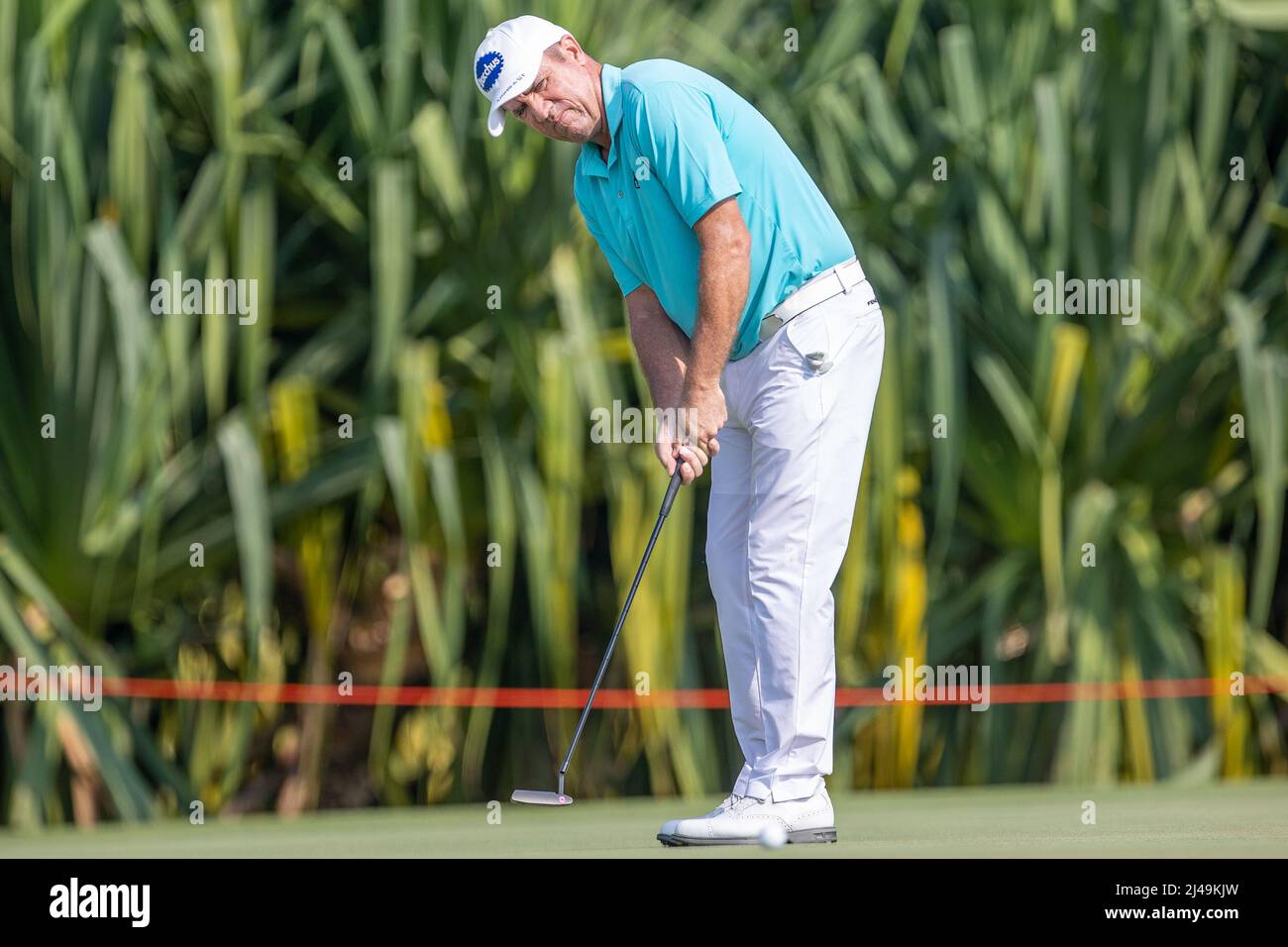 Pattaya Thailand - April 13:  Scott Hend of Australia during the first round of the Trust Golf Asian Mixed Stableford Challenge at Siam Country Club Waterside Course on April 13, 2022 in Pattaya, Thailand (Photo by Orange Pictures) Stock Photo