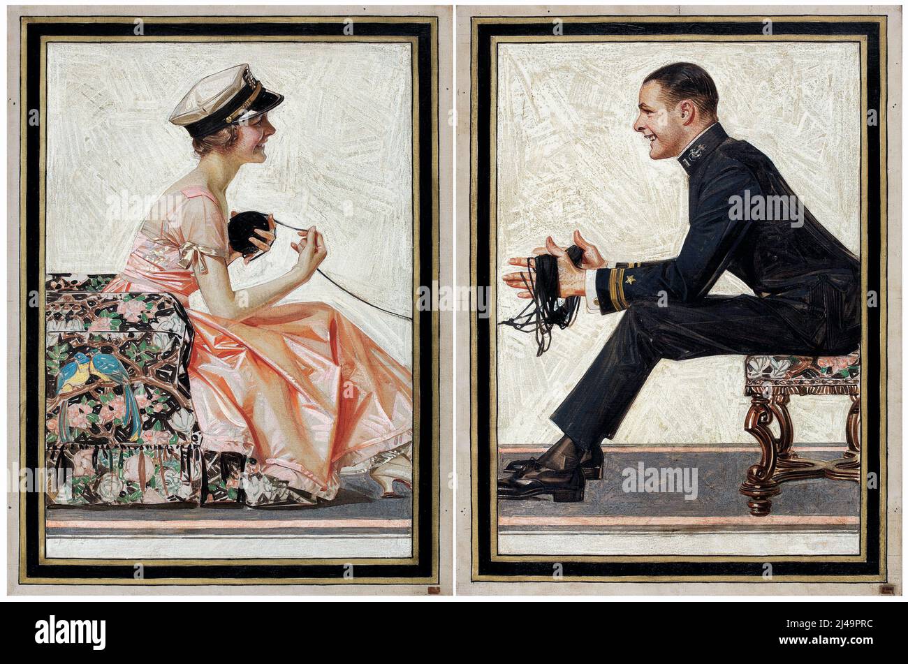 JOSEPH CHRISTIAN LEYENDECKER (American, 1874-1951) Lovebirds, The House