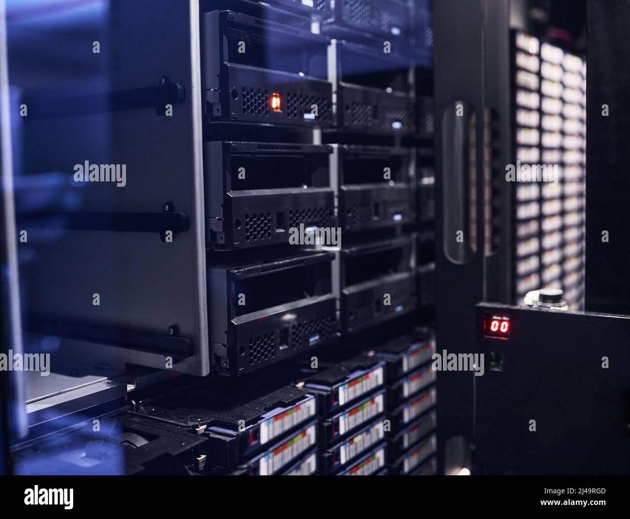 All your data, safe and secure. Cropped shot of a large, dark and empty ...