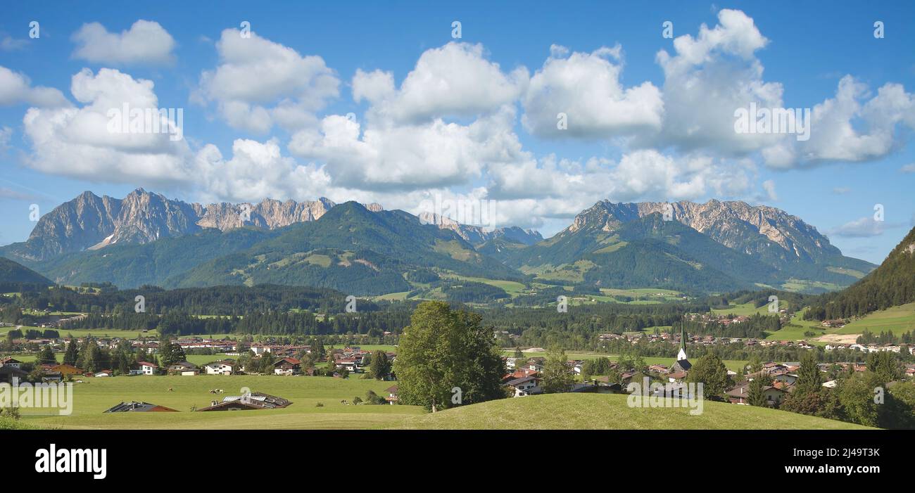 Village of Koessen,Tirol,Austria Stock Photo
