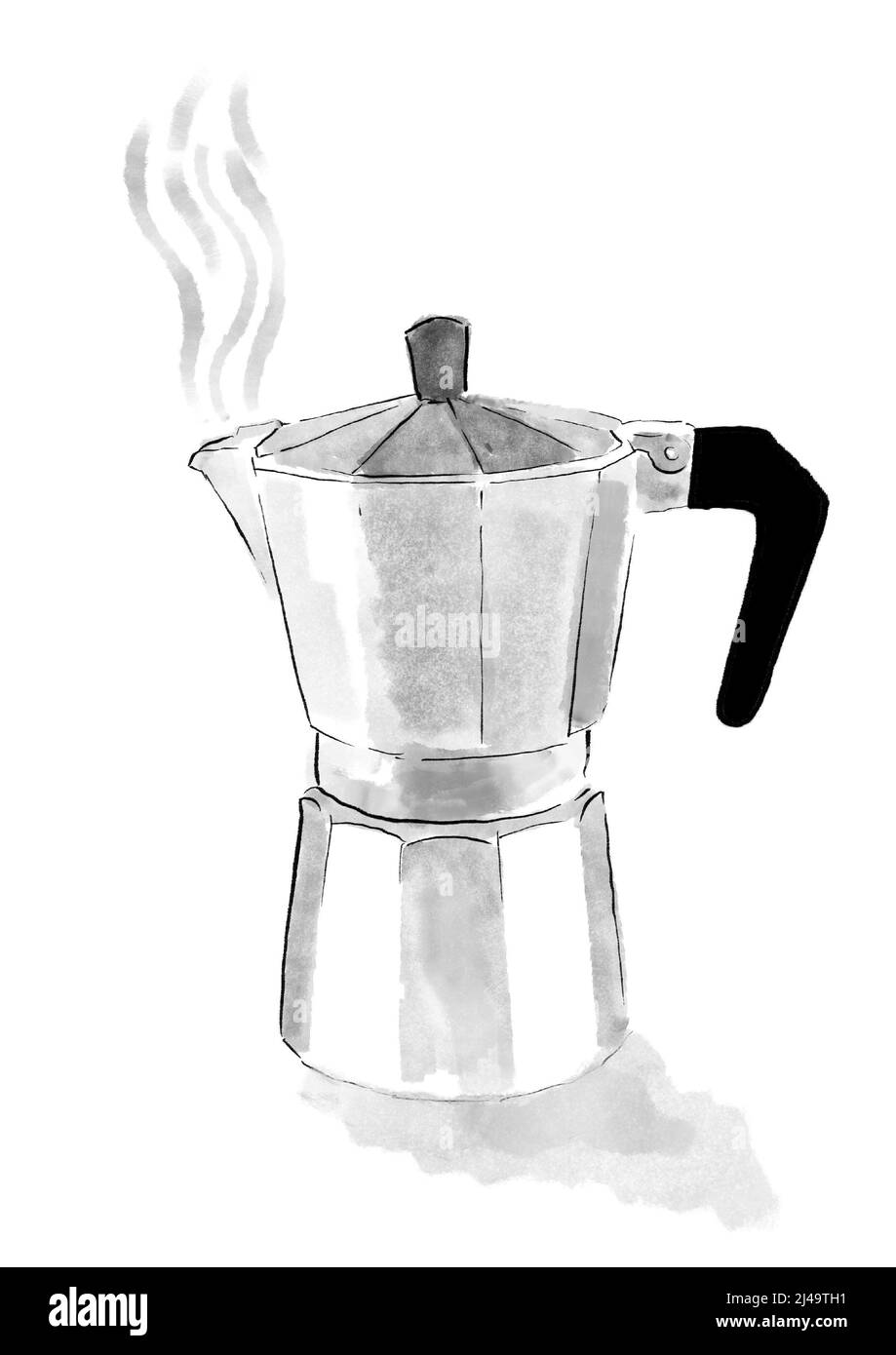coffee pot hand drawn illustration Stock Photo Alamy