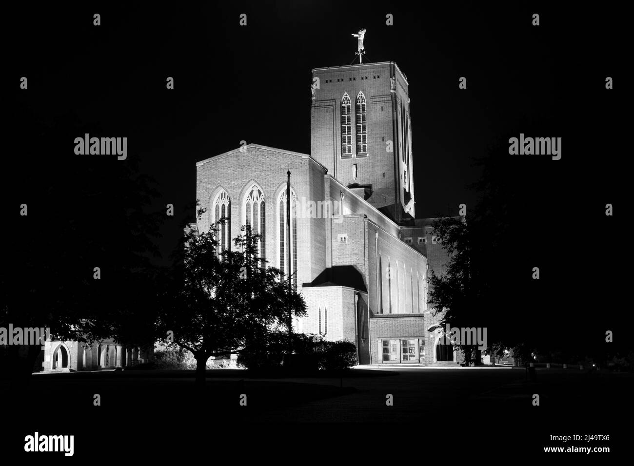 The Cathedral church of the Holy Spirit - Guildford Cathedral - Stag Hill, University Campus, Guildford, Surrey, England, UK Stock Photo