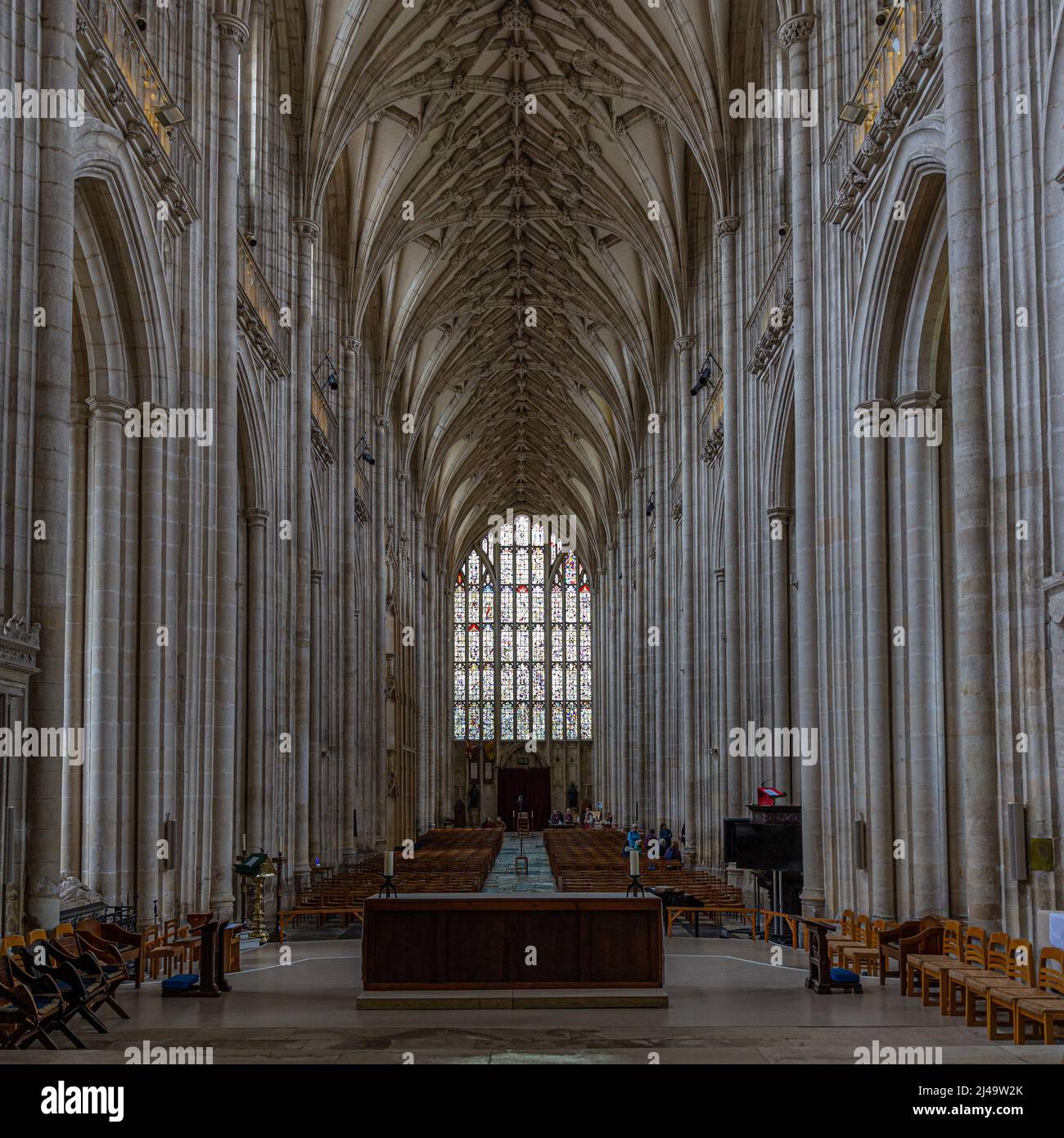 Stained glass windows winchester cathedral hi-res stock photography and ...