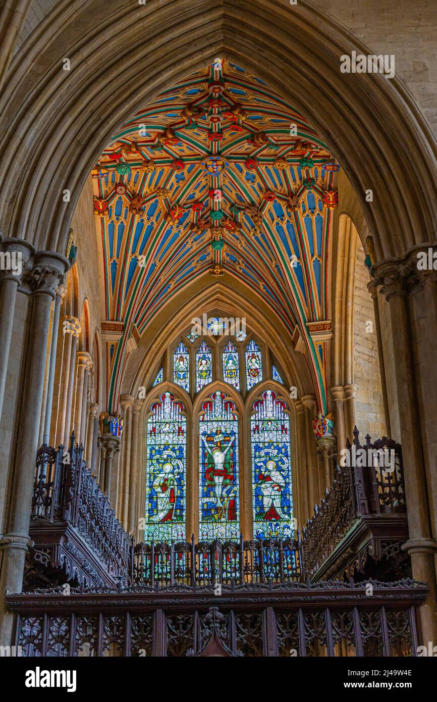 Stained glass windows winchester cathedral hi-res stock photography and ...