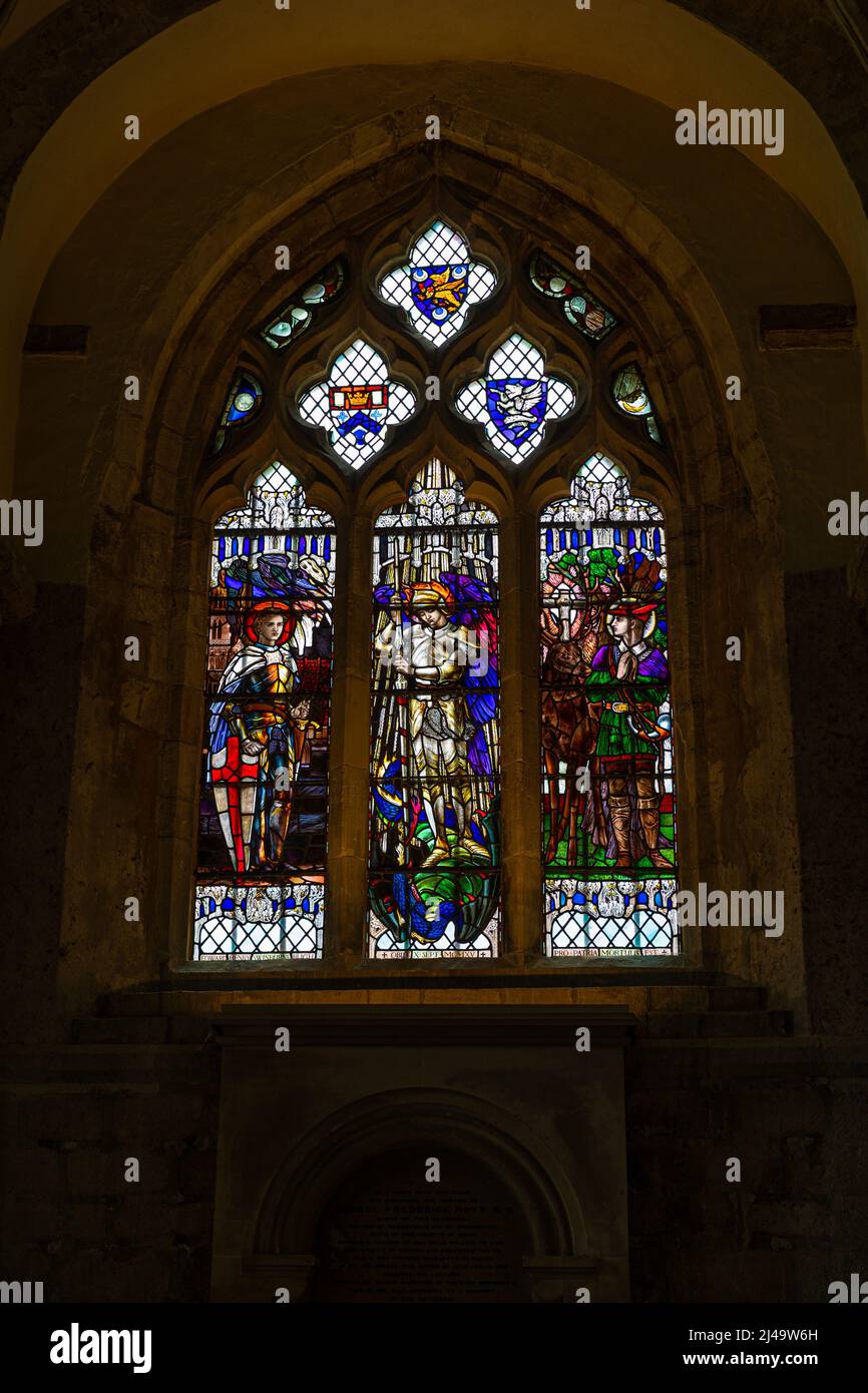Stained glass windows winchester cathedral hi-res stock photography and ...