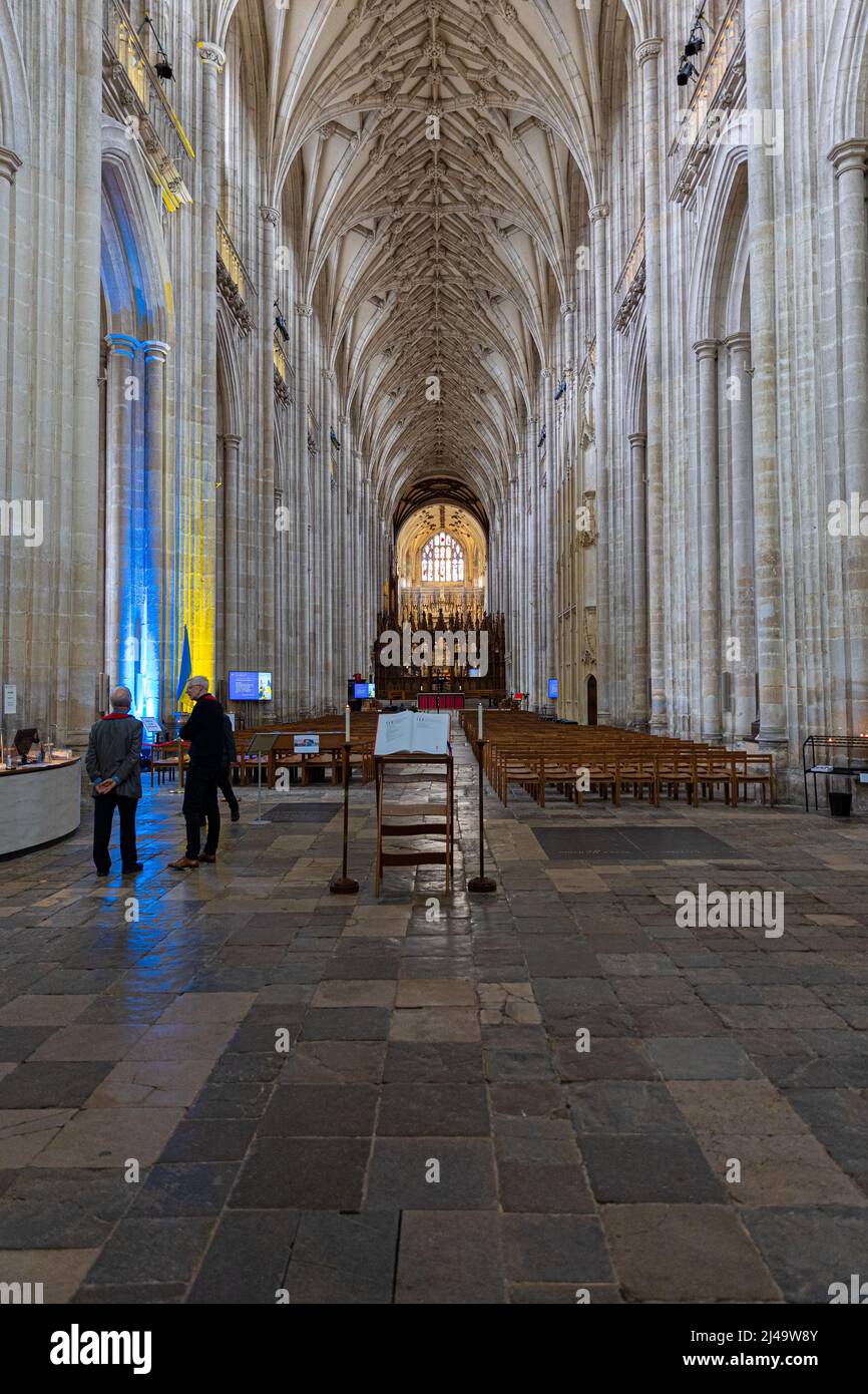 Stained glass windows winchester cathedral hi-res stock photography and ...