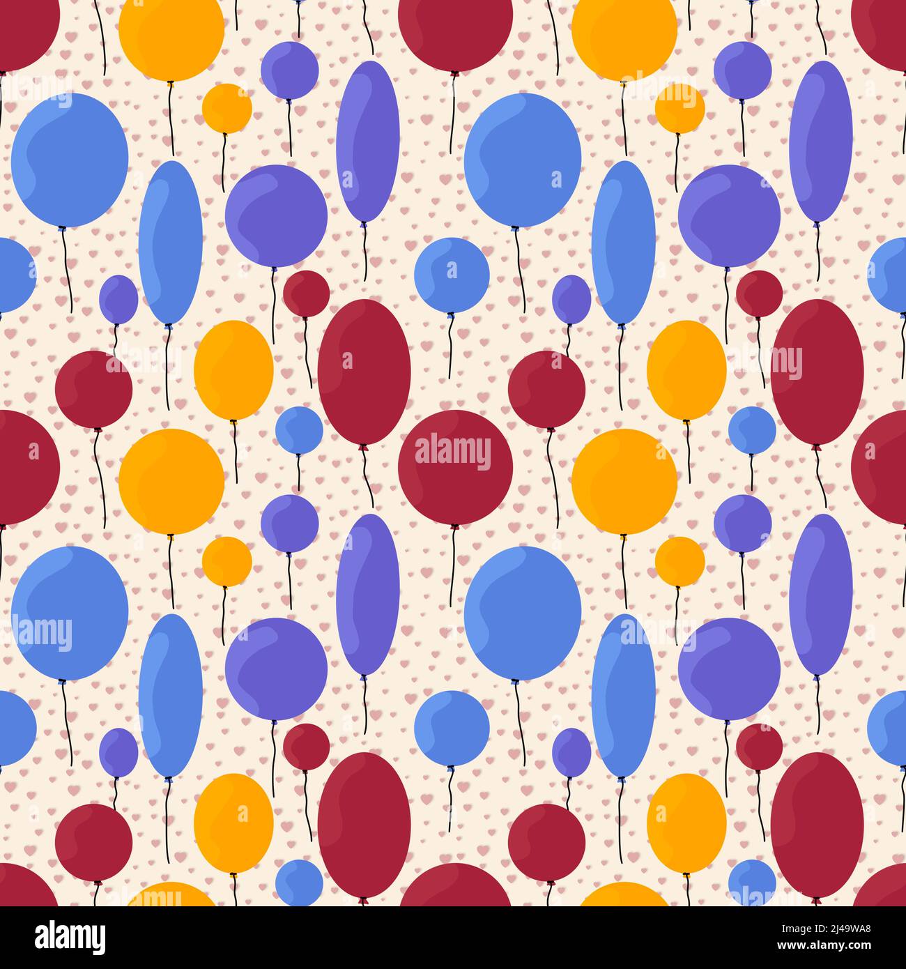 Single Balloon Pattern Birthday balloons seamless pattern for fabrics and packaging and gifts ...