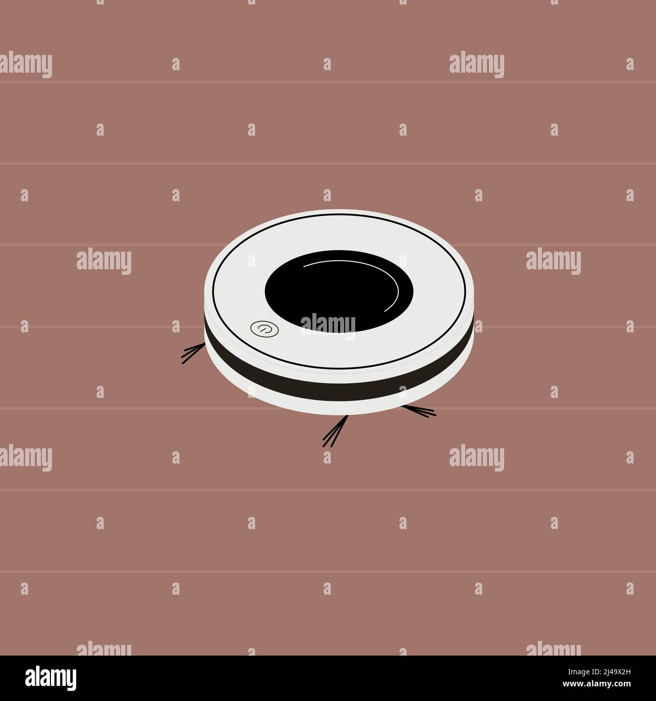 Robot vacuum cleaner. Flat vector illustration Stock Vector Image & Art ...