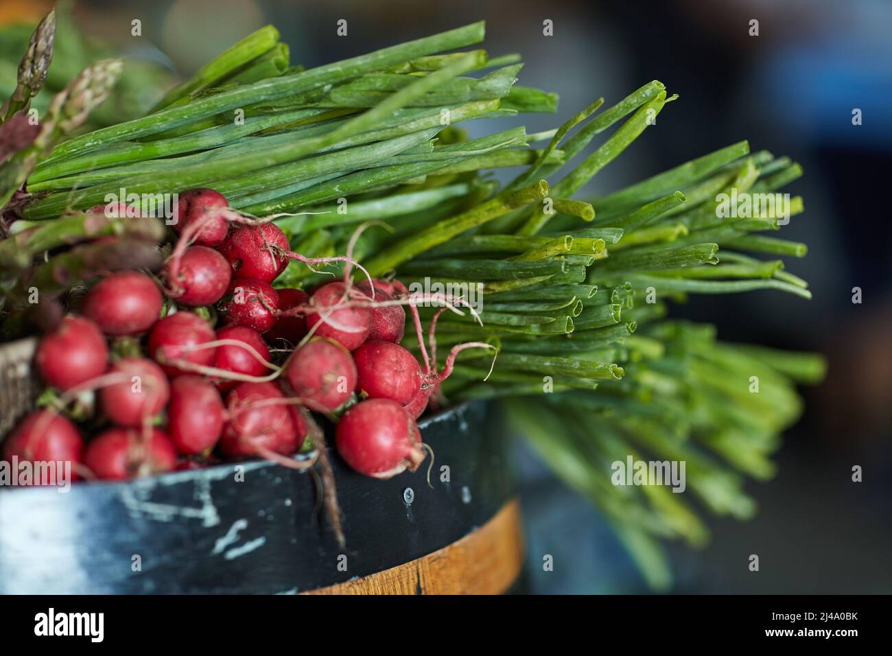 Organic is the way to go. Shot of fresh produce in a grocery store. Stock Photo