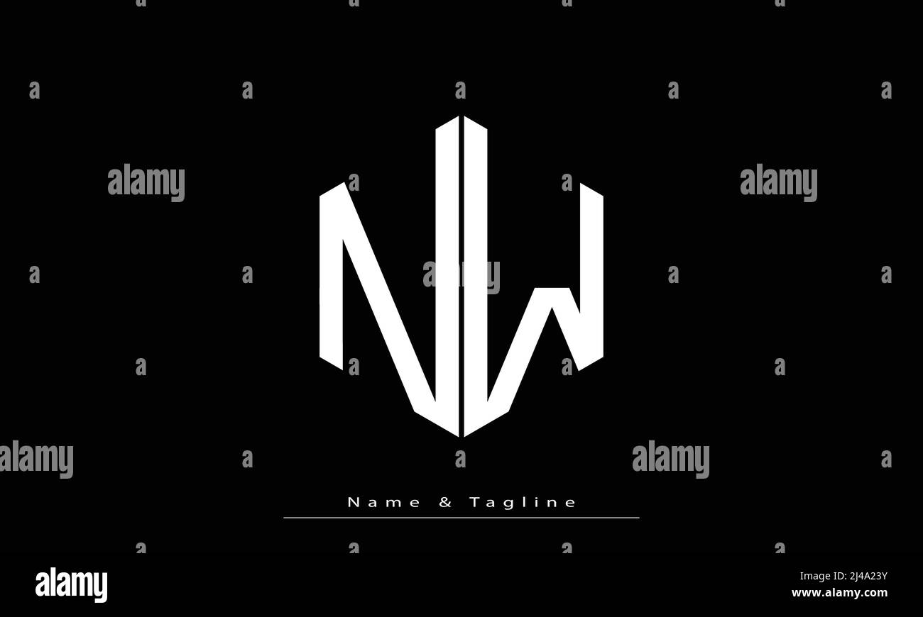 Alphabet letters Initials Monogram logo NW , WN Stock Vector Image ...