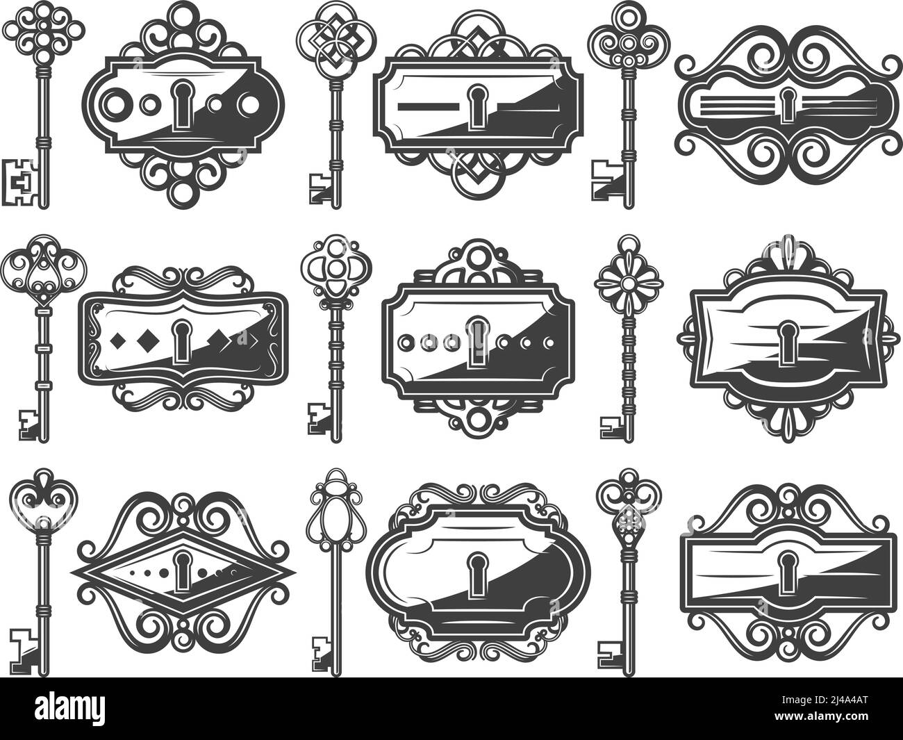 Bent house key Stock Vector Images - Alamy