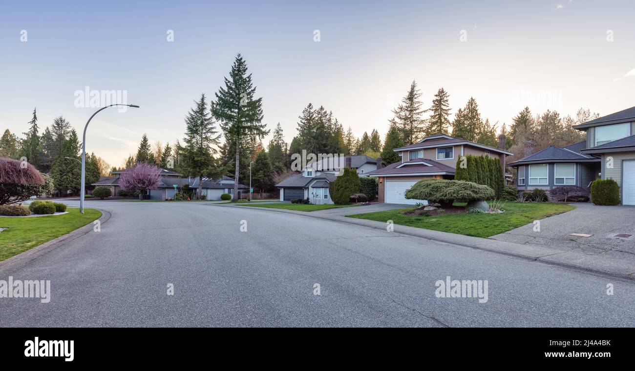 Fraser Heights, Surrey, Greater Vancouver, BC, Canada. Street view in