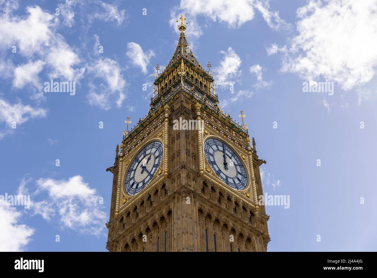 Clock face of Big Ben after the restoration of the Elizabeth Tower and