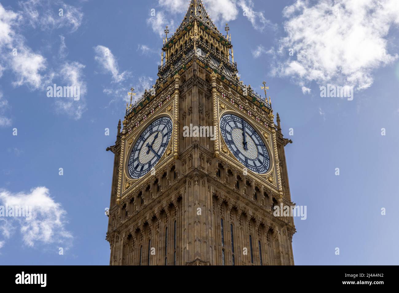 Clock face of Big Ben after the restoration of the Elizabeth Tower and