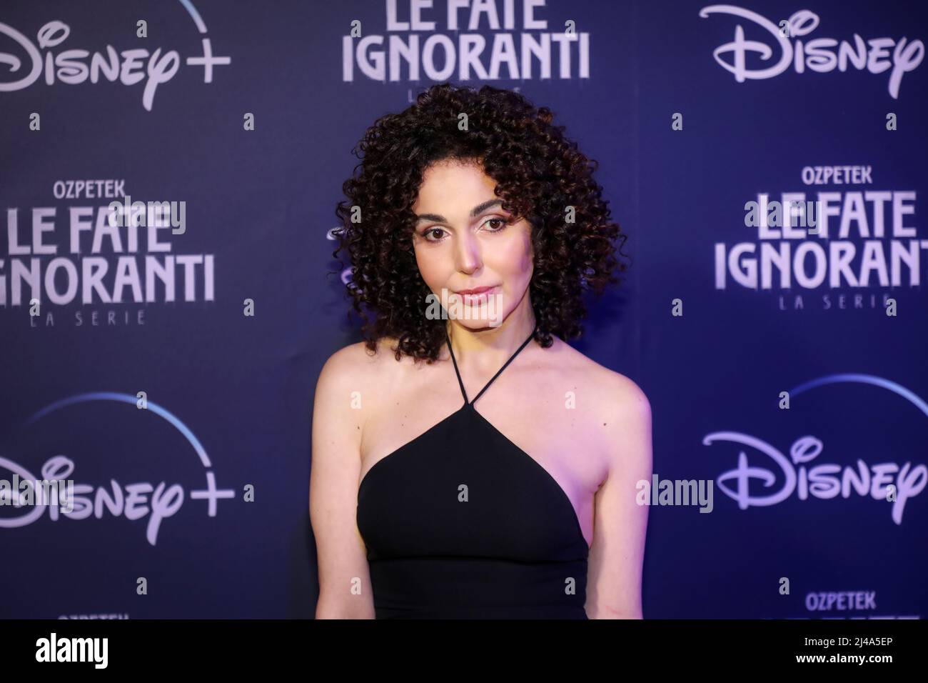 ROME, ITALY - APRIL 08: Lilith Primavera attends the premiere of TV series Disney, 'Le Fate Ignoranti' in front of Opera House in Rome. Stock Photo